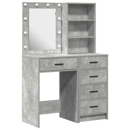 vidaXL Dressing Table 2 pcs Grey 50 x 41 x 135 cm Engineered Wood 2