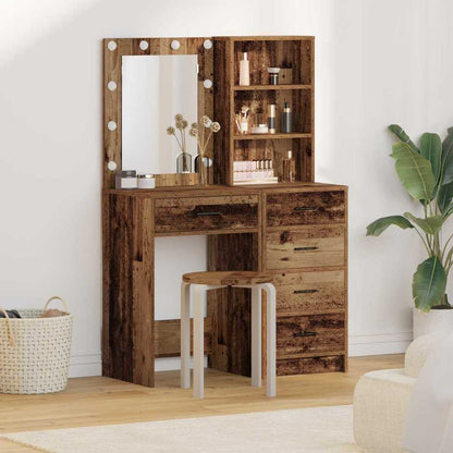 vidaXL Dressing Table 2 pcs Brown 50 x 41 x 135 cm Engineered Wood