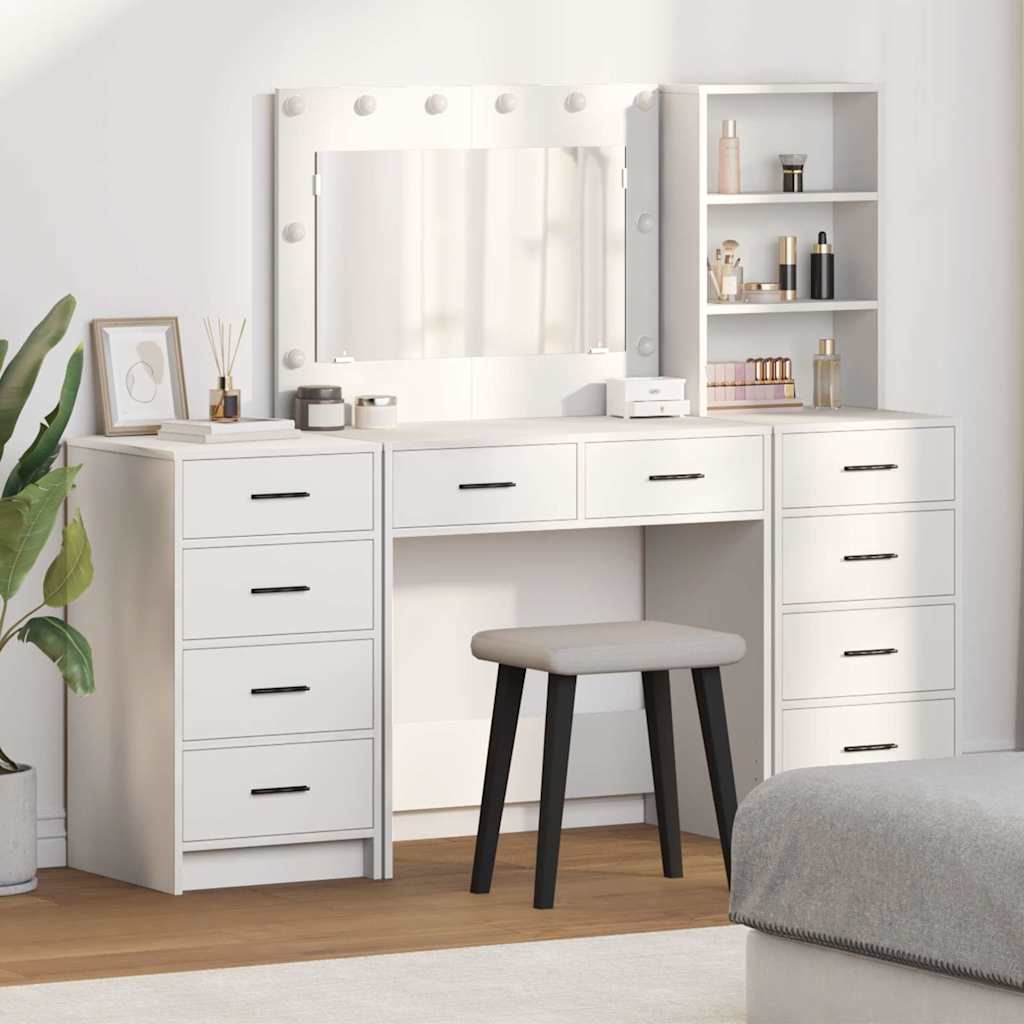 Dressing Table 3 pcs 78.5 x 41 x 135 cm White