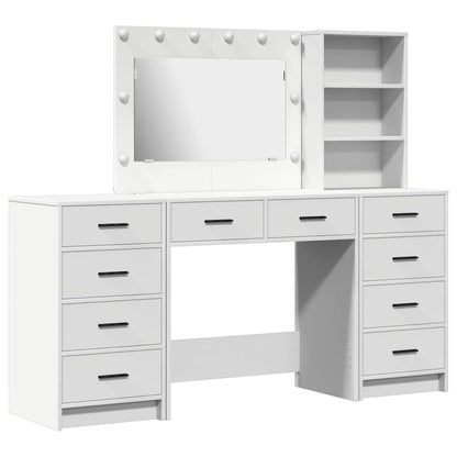 vidaXL Dressing Table 3 pcs White 78.5 x 41 x 135 cm Engineered Wood 2