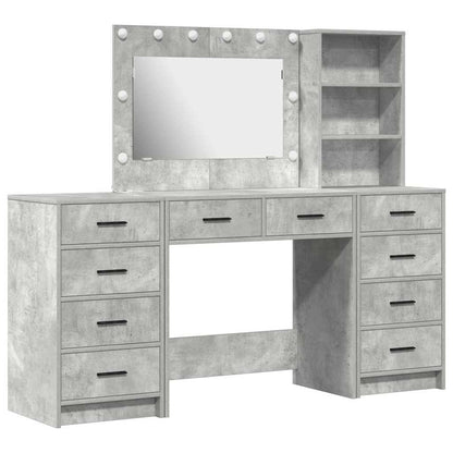 Dressing Table 3 pcs 78.5 x 41 x 135 cm Concrete grey