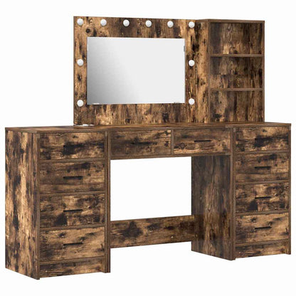Dressing Table 3 pcs 78.5 x 41 x 135 cm Smoked oak