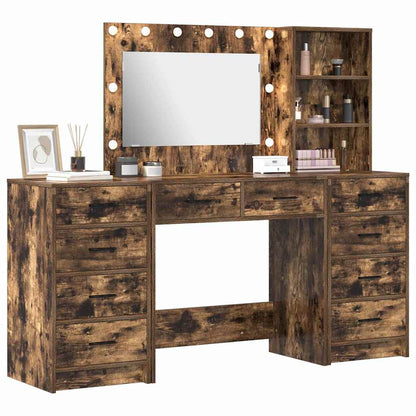 Dressing Table 3 pcs 78.5 x 41 x 135 cm Smoked oak