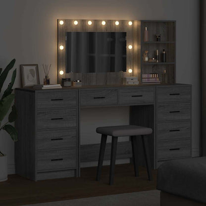 vidaXL Dressing Table 3 pcs Grey Sonoma 78.5 x 41 x 135 cm 4