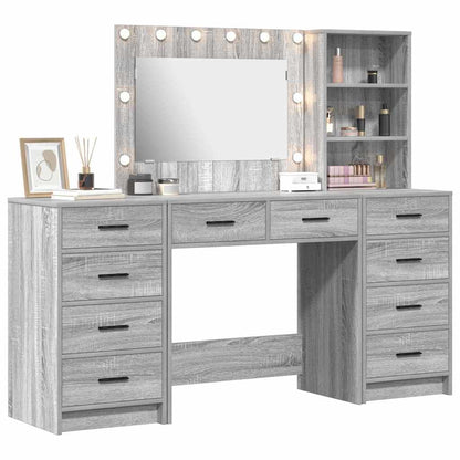 vidaXL Dressing Table 3 pcs Grey Sonoma 78.5 x 41 x 135 cm 3