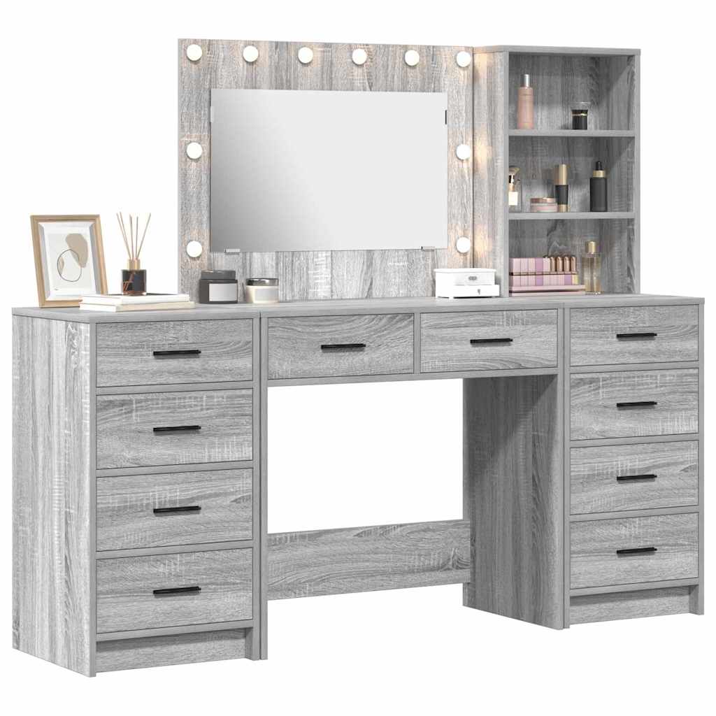 Dressing Table 3 pcs 78.5 x 41 x 135 cm Grey sonoma