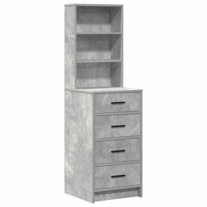 vidaXL Dressing Table 3 pcs Grey 40 x 41 x 135 cm Engineered Wood 6