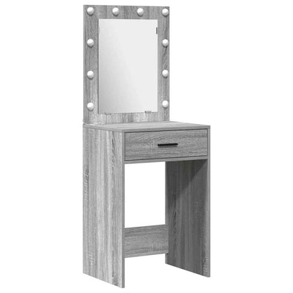vidaXL Dressing Table 3 pcs Grey 40 x 41 x 135 cm Engineered Wood 5