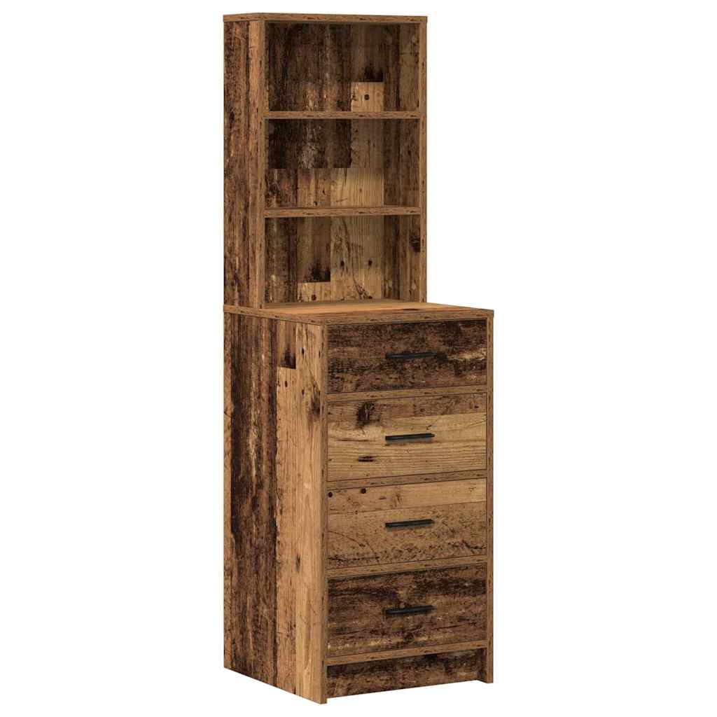 vidaXL Dressing Table 3 pcs Brown 40 x 41 x 135 cm Engineered Wood 6