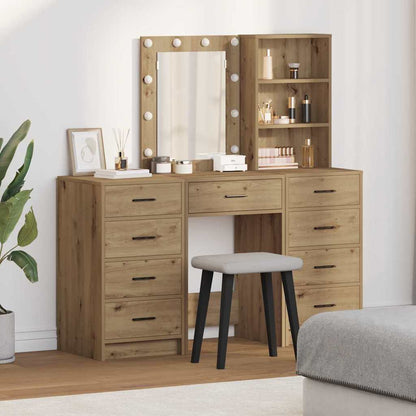 vidaXL Dressing Table 3 pcs Brown 40 x 41 x 135 cm Engineered Wood 1