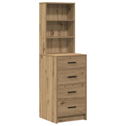 vidaXL Dressing Table 3 pcs Brown 40 x 41 x 135 cm Engineered Wood 6