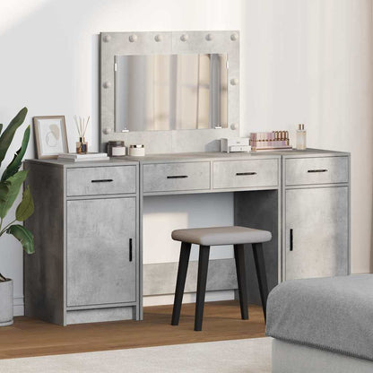 vidaXL Dressing Table 3 pcs Grey 78.5 x 41 x 135 cm Engineered Wood 1