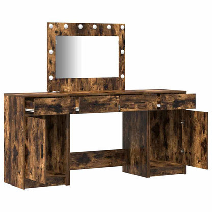 vidaXL Dressing Table 3 pcs Brown 78.5 x 41 x 135 cm Engineered Wood 6