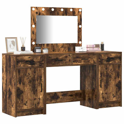vidaXL Dressing Table 3 pcs Brown 78.5 x 41 x 135 cm Engineered Wood 3
