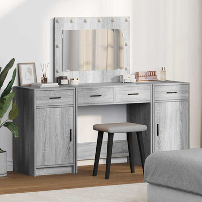 vidaXL Dressing Table 3 pcs Grey 78.5 x 41 x 135 cm Engineered Wood 1