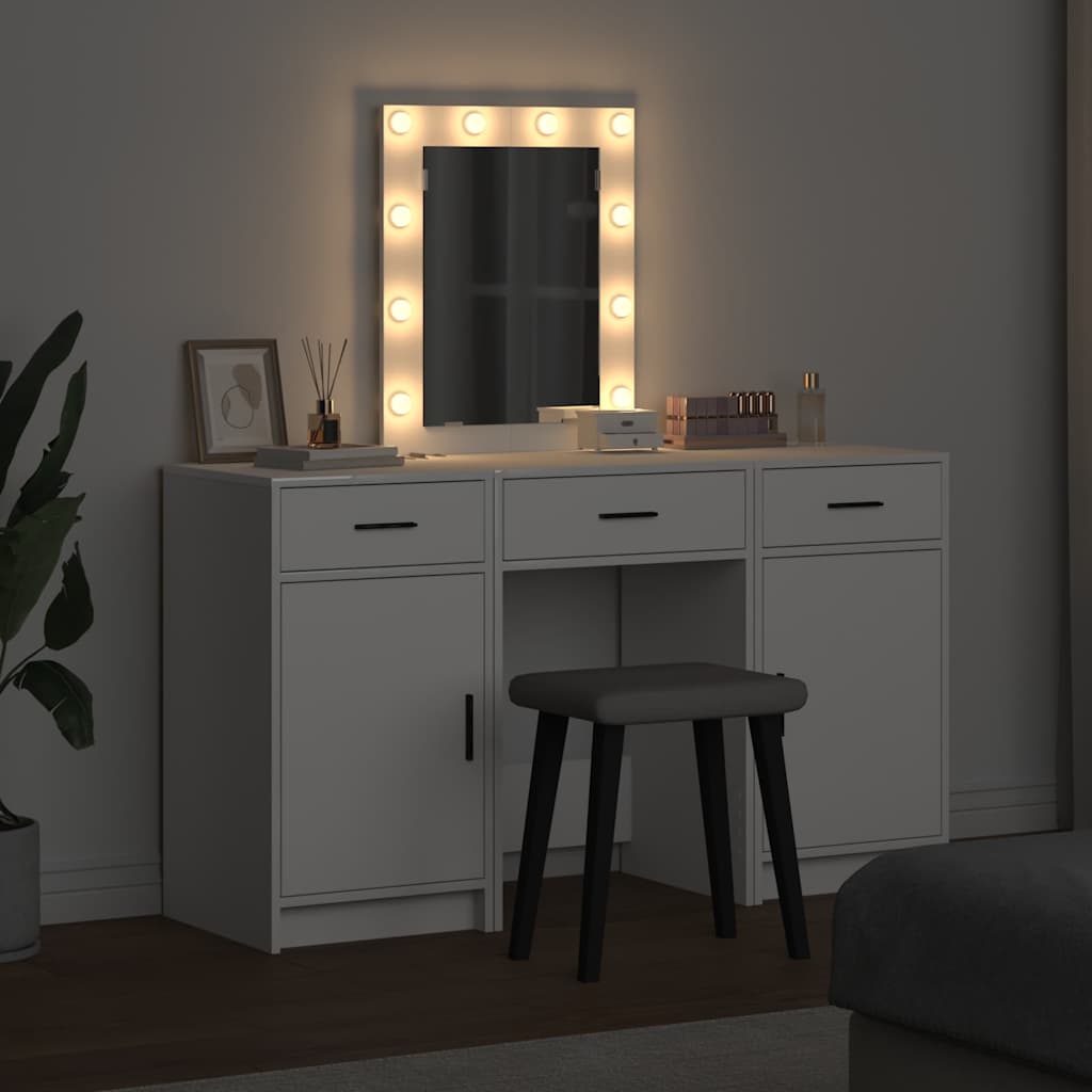 vidaXL Dressing Table White 50 x 41 x 135 cm Engineered Wood 4