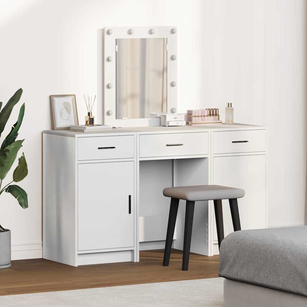 vidaXL Dressing Table White 50 x 41 x 135 cm Engineered Wood 1
