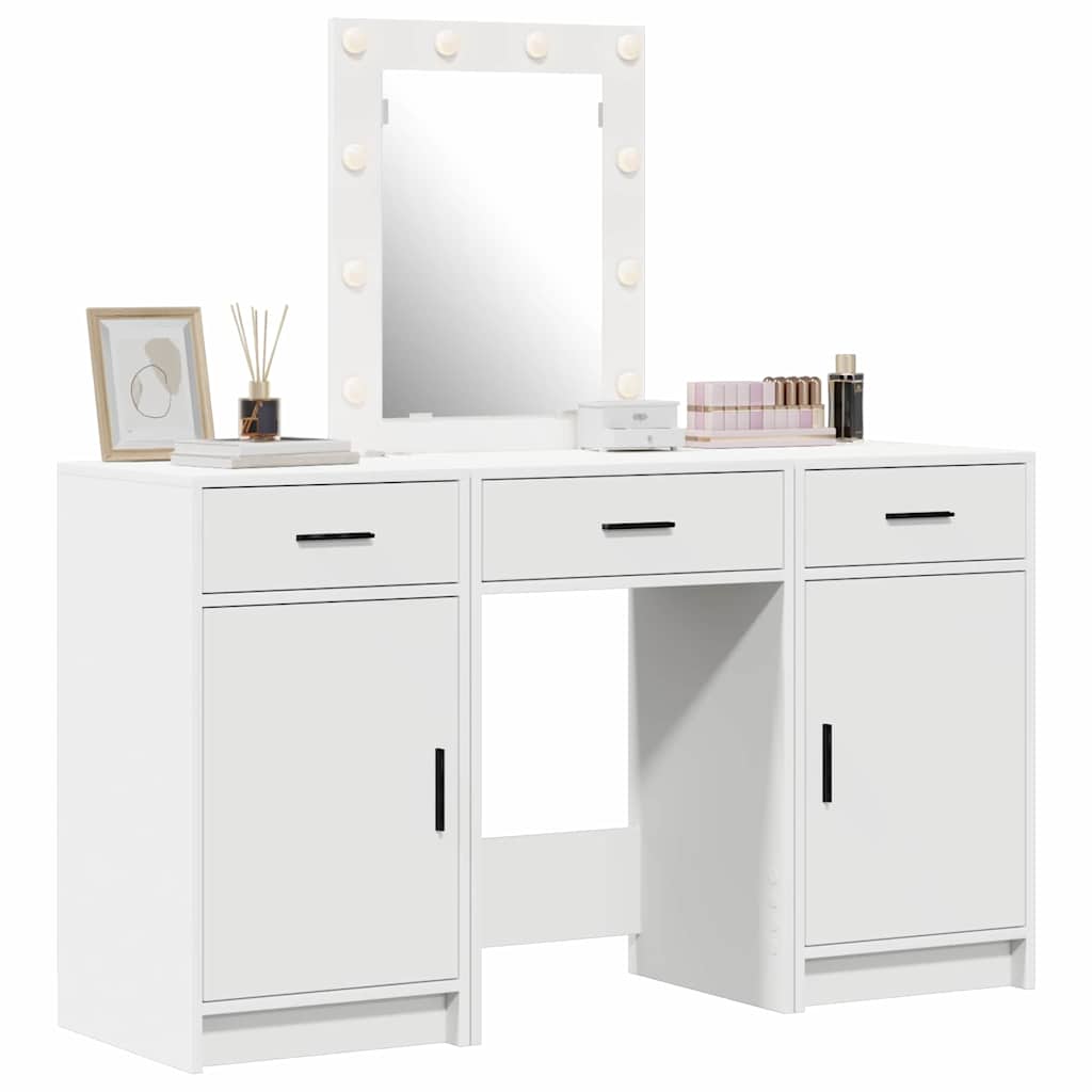 vidaXL Dressing Table White 50 x 41 x 135 cm Engineered Wood 3