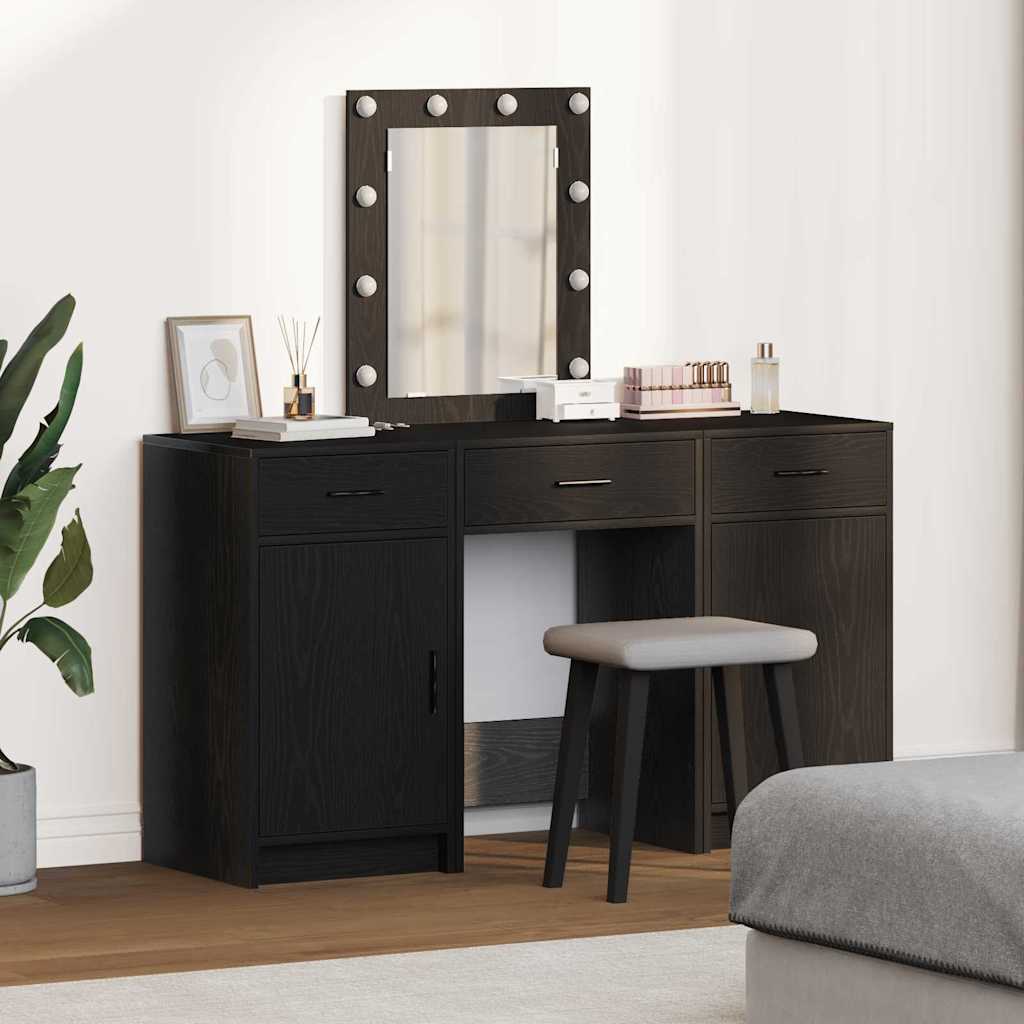 vidaXL Dressing Table Black 50 x 41 x 135 cm Engineered Wood 1