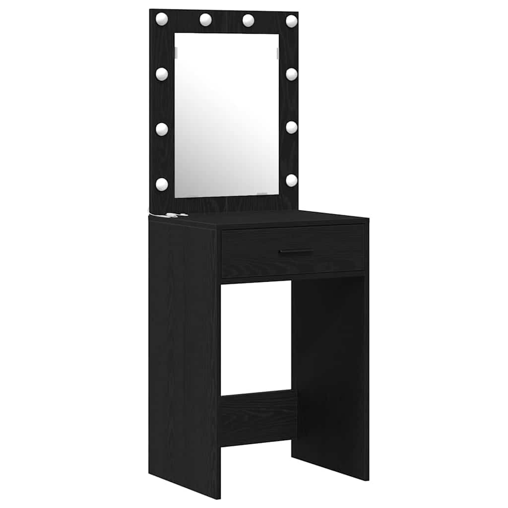 vidaXL Dressing Table Black 50 x 41 x 135 cm Engineered Wood 5