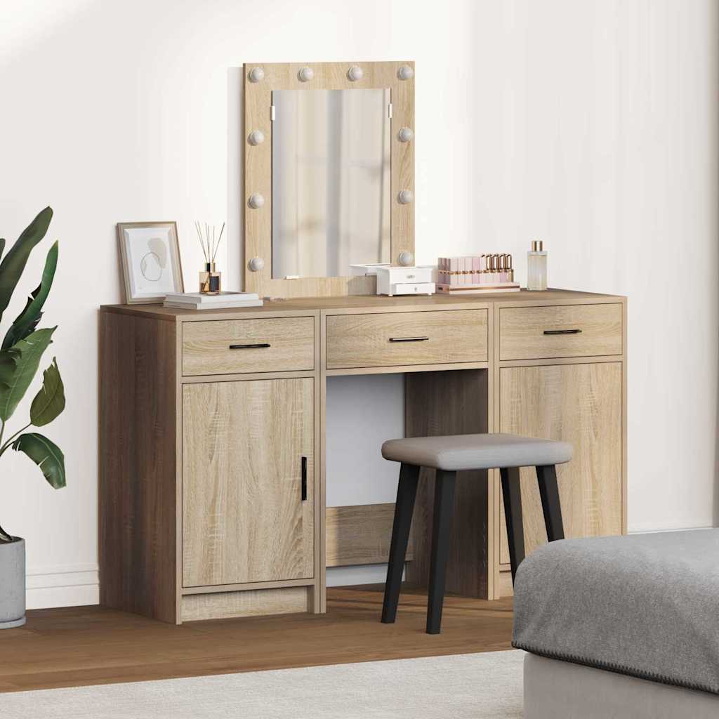 vidaXL Dressing Table Brown 50 x 41 x 135 cm Engineered Wood 1