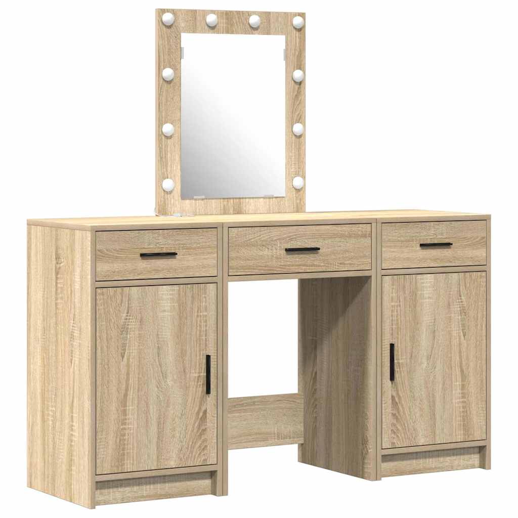 vidaXL Dressing Table Brown 50 x 41 x 135 cm Engineered Wood 2