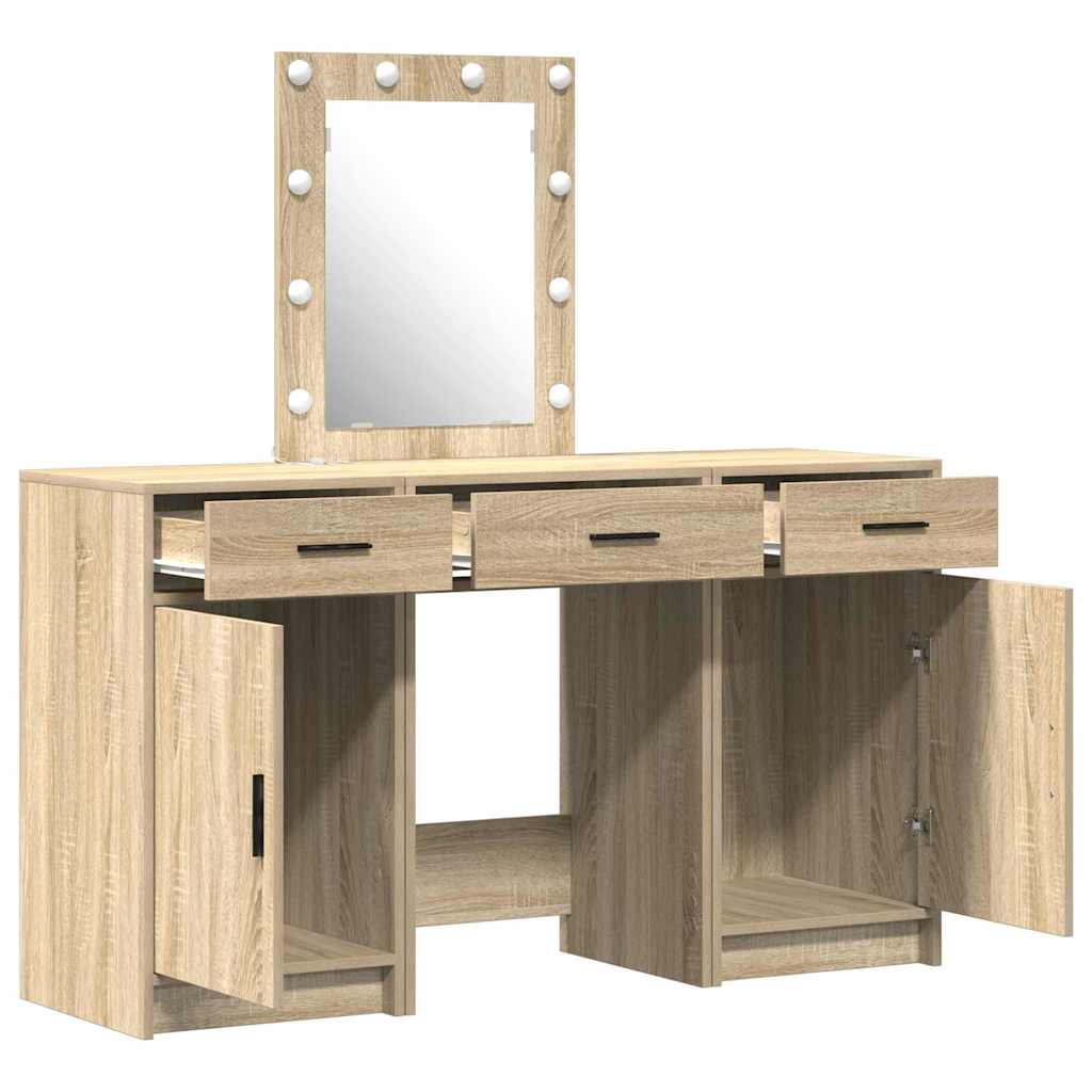 vidaXL Dressing Table Brown 50 x 41 x 135 cm Engineered Wood 6