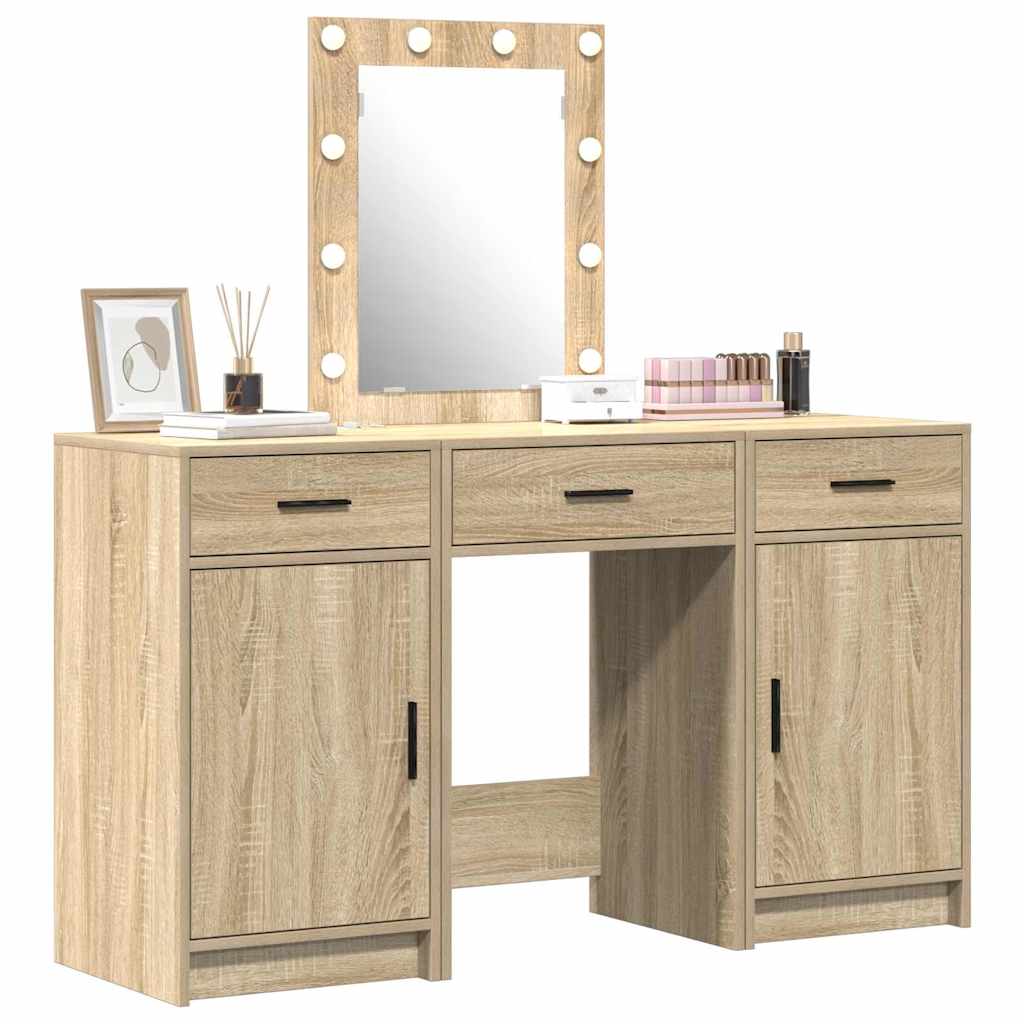 vidaXL Dressing Table Brown 50 x 41 x 135 cm Engineered Wood 3