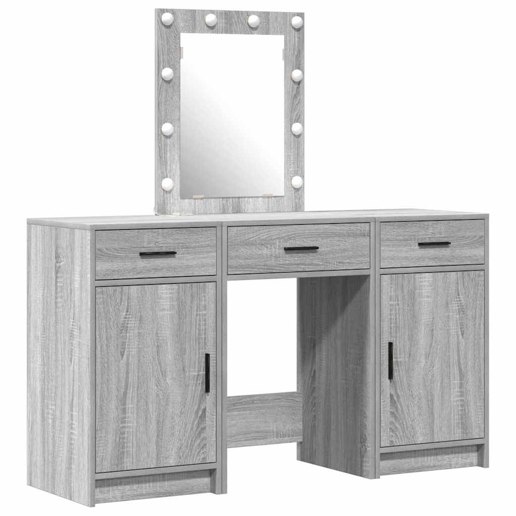 vidaXL Dressing Table Grey 50 x 41 x 135 cm Engineered Wood 2