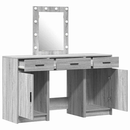 vidaXL Dressing Table Grey 50 x 41 x 135 cm Engineered Wood 6