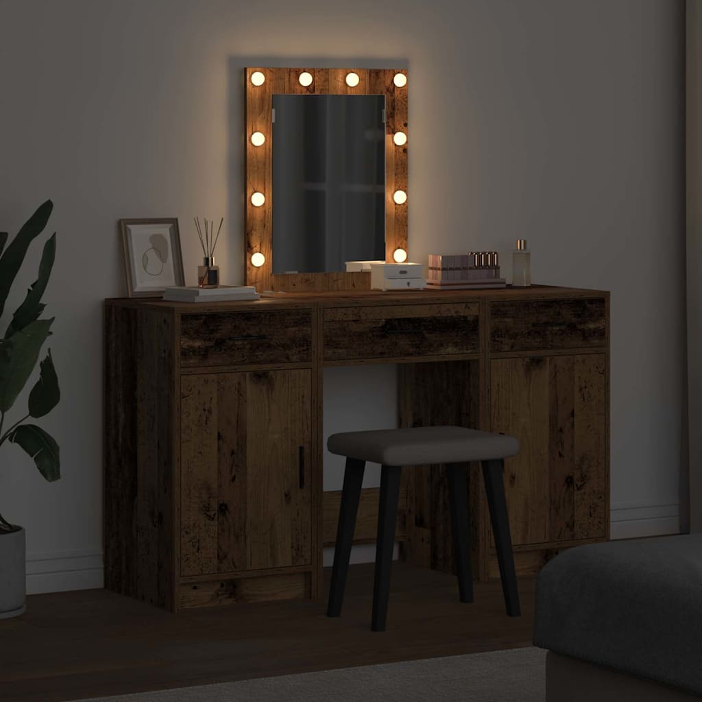 vidaXL Dressing Table Brown 50 x 41 x 135 cm Engineered Wood 4