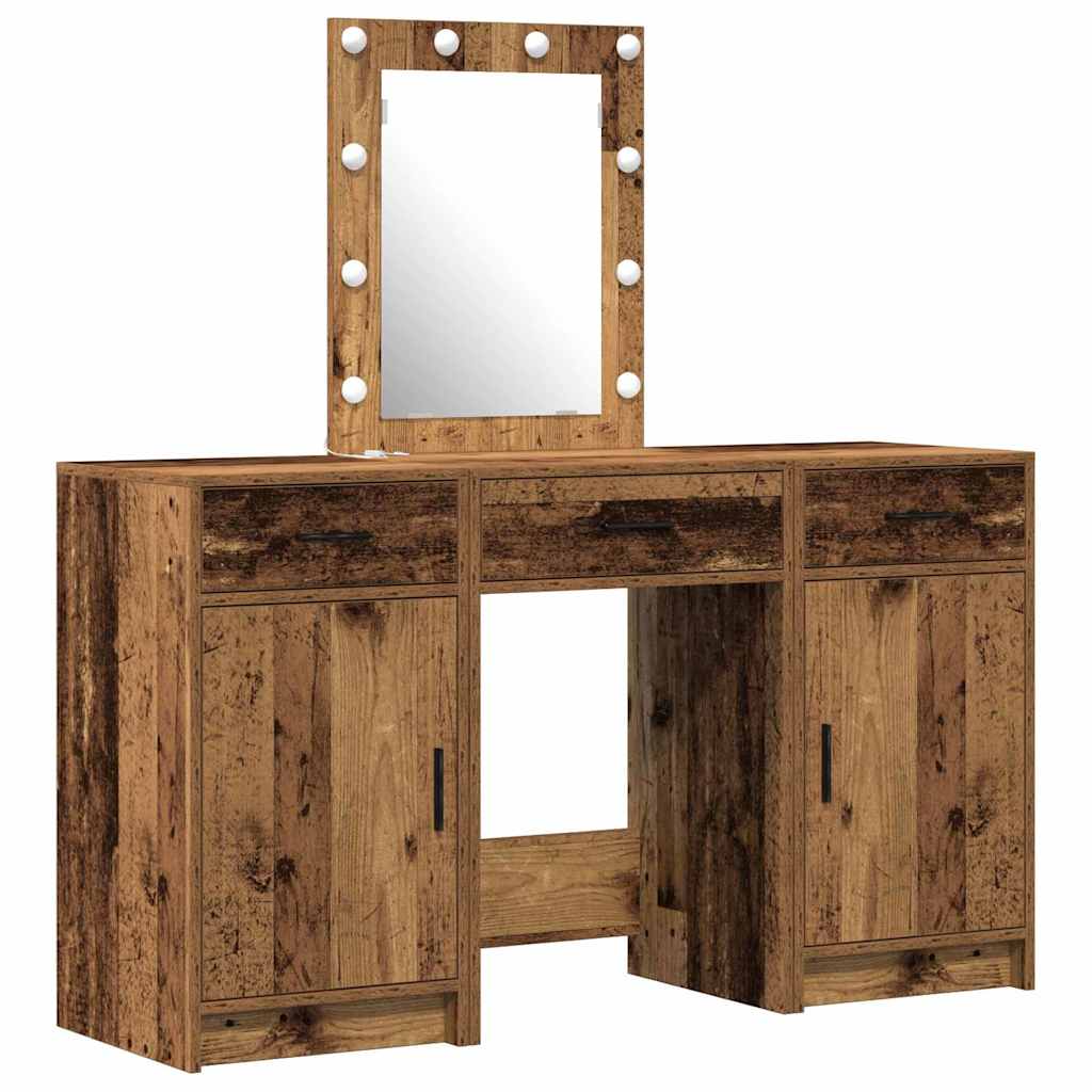 vidaXL Dressing Table Brown 50 x 41 x 135 cm Engineered Wood 2