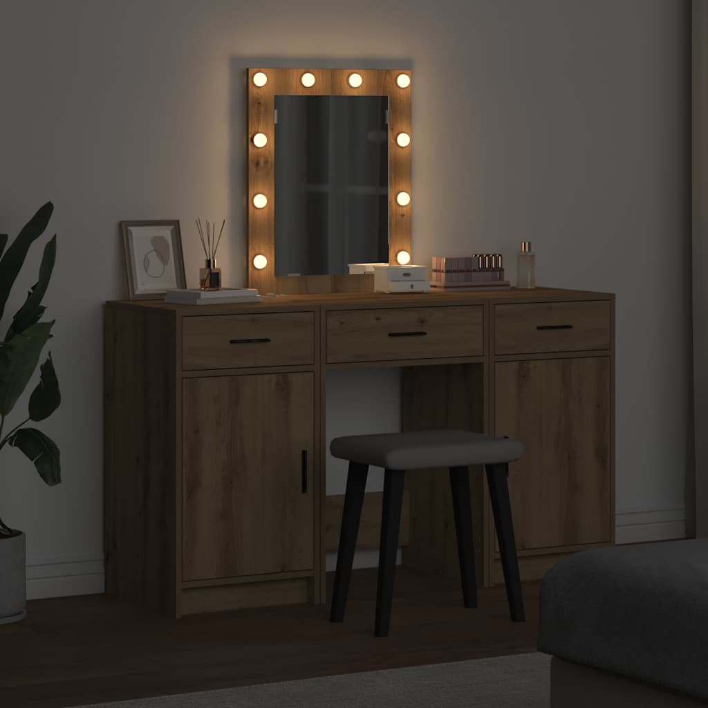 vidaXL Dressing Table Brown 50 x 41 x 135 cm Engineered Wood 4