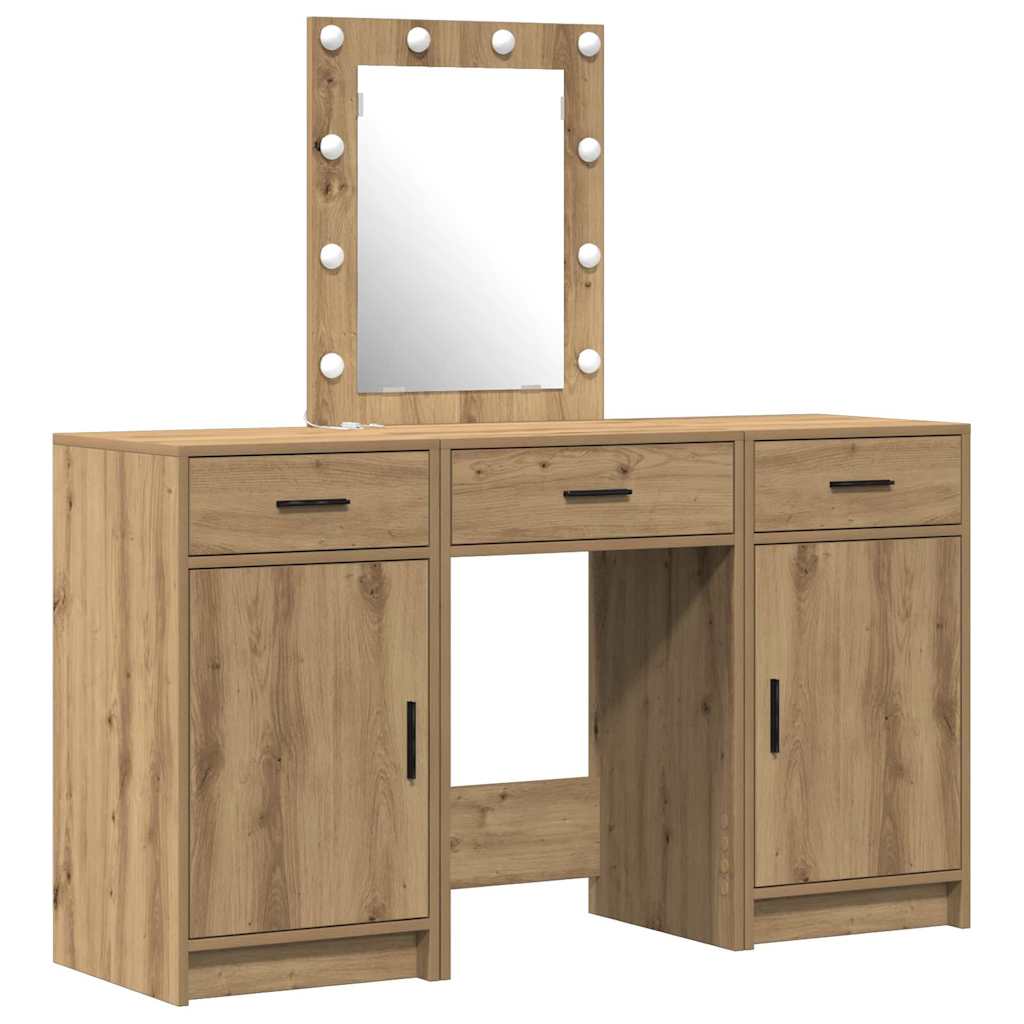 vidaXL Dressing Table Brown 50 x 41 x 135 cm Engineered Wood 2