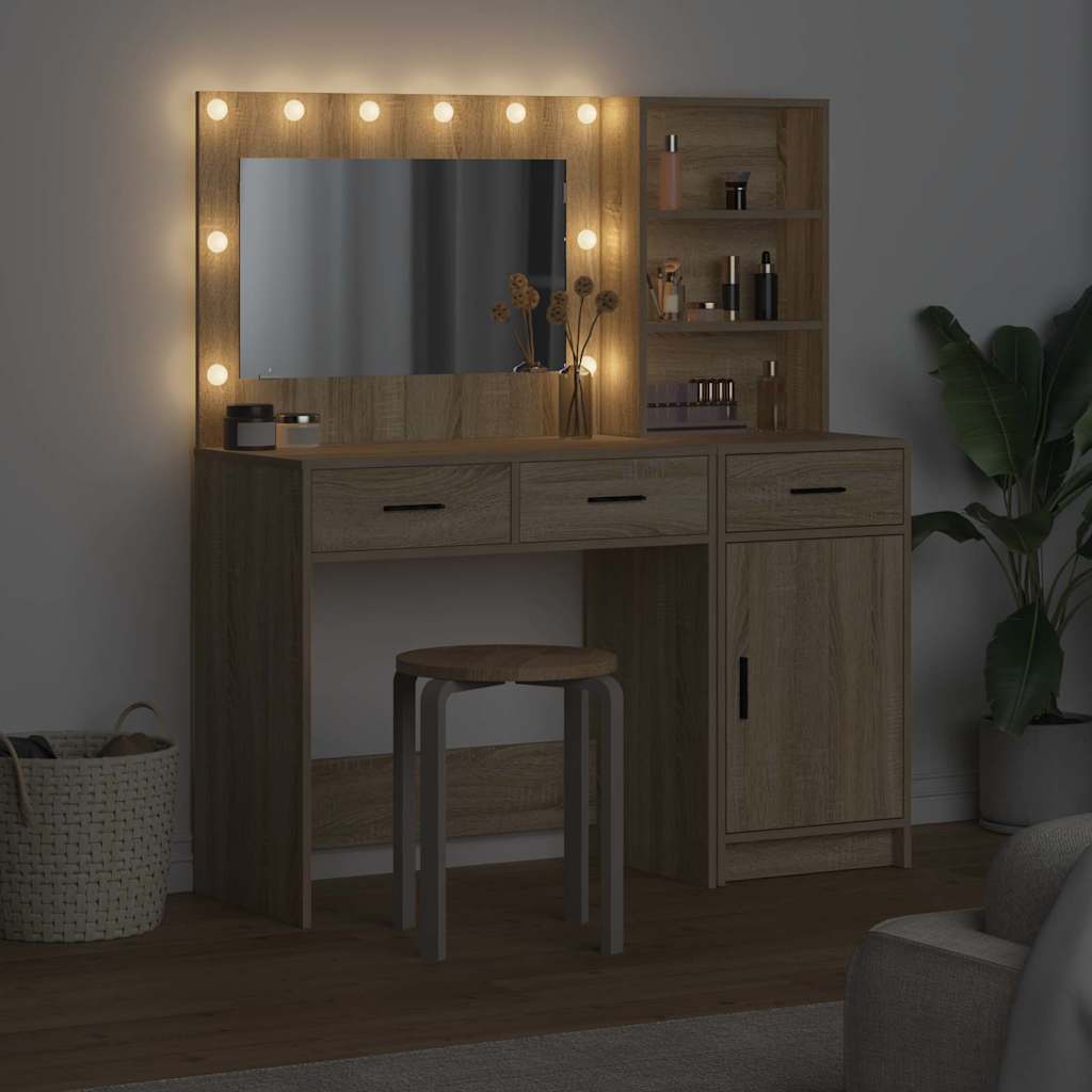 vidaXL Dressing Table 2 pcs Brown 78.5 x 41 x 135 cm Engineered Wood 4