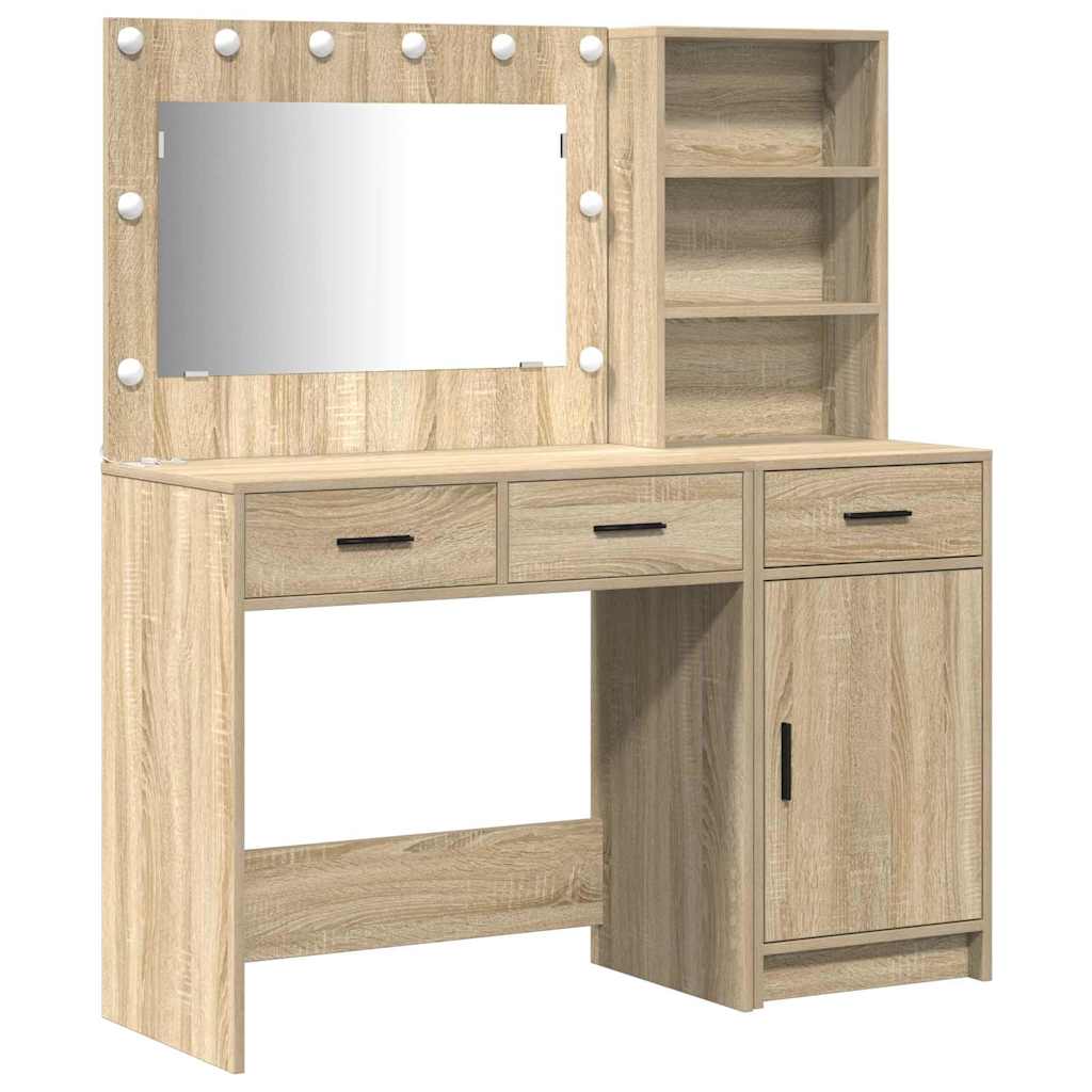 vidaXL Dressing Table 2 pcs Brown 78.5 x 41 x 135 cm Engineered Wood 5
