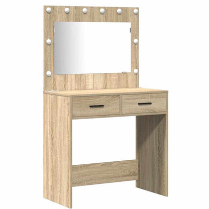 vidaXL Dressing Table 2 pcs Brown 78.5 x 41 x 135 cm Engineered Wood 2