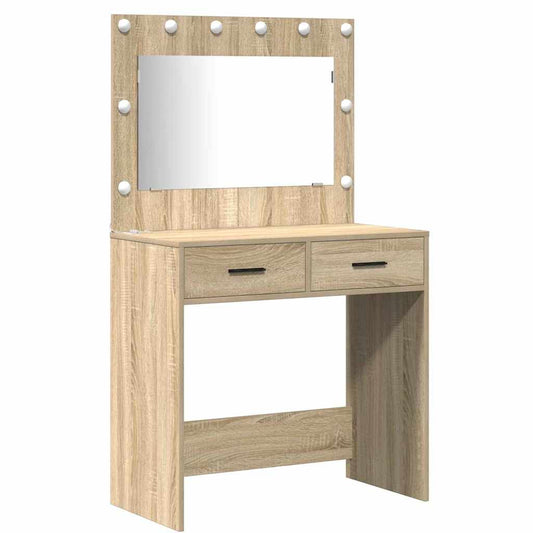 vidaXL Dressing Table 2 pcs Brown 78.5 x 41 x 135 cm Engineered Wood 2