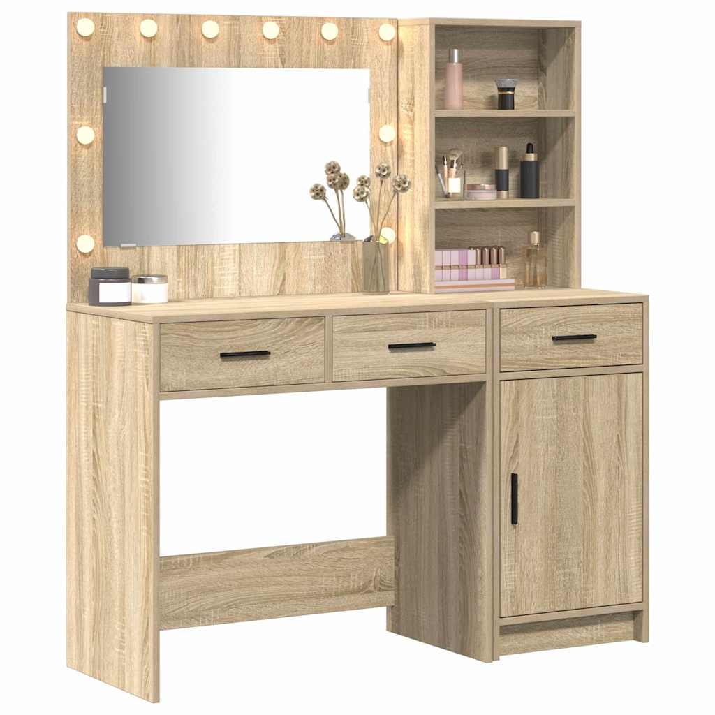 vidaXL Dressing Table 2 pcs Brown 78.5 x 41 x 135 cm Engineered Wood 3