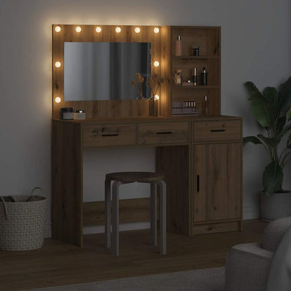 vidaXL Dressing Table 2 pcs Brown 78.5 x 41 x 135 cm Engineered Wood 4