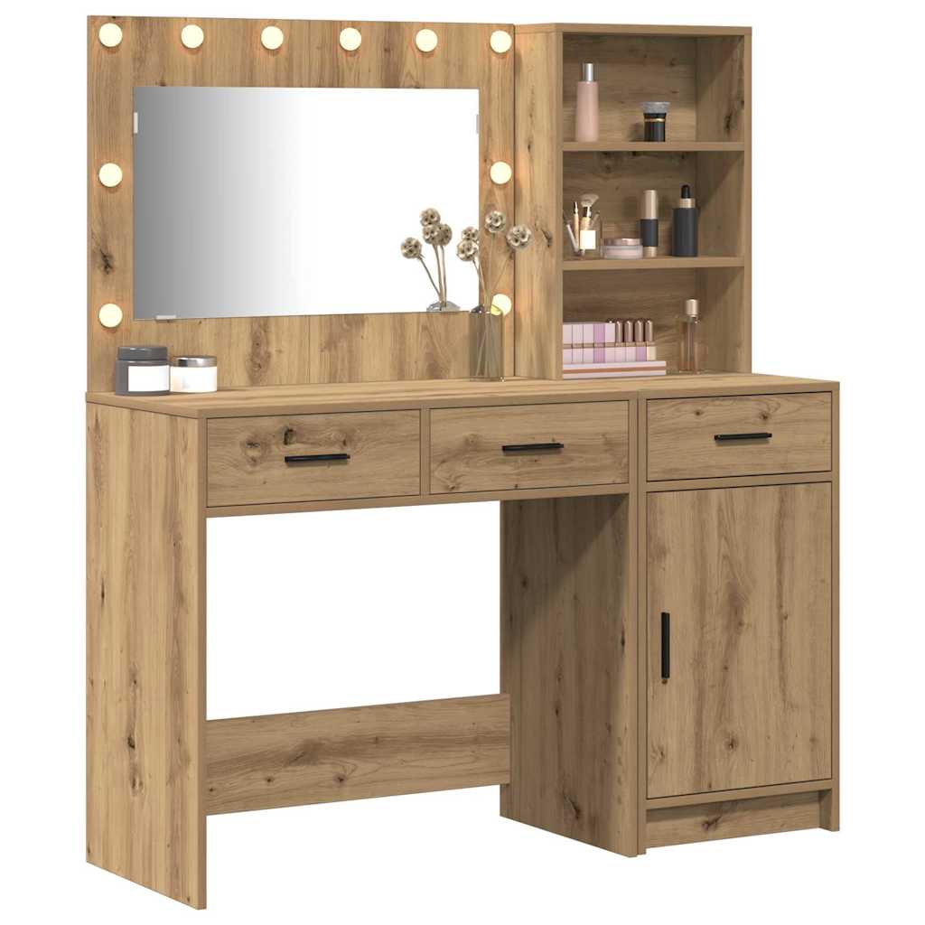 vidaXL Dressing Table 2 pcs Brown 78.5 x 41 x 135 cm Engineered Wood 3