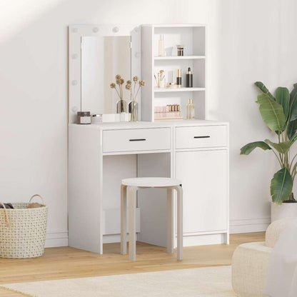vidaXL Dressing Table Set 2 pcs White Engineered Wood 1