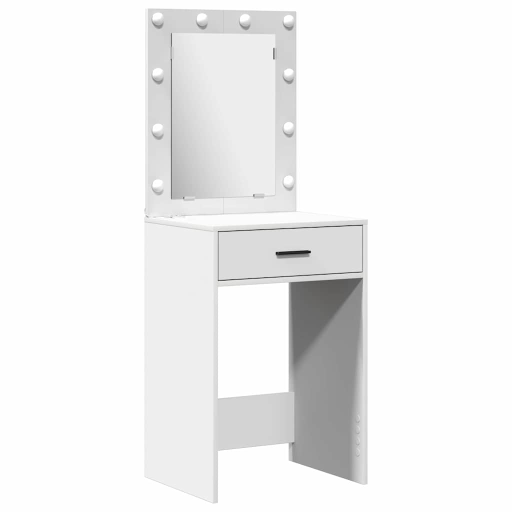 vidaXL Dressing Table Set 2 pcs White Engineered Wood 5