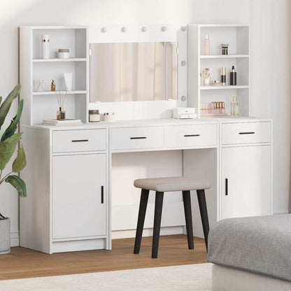 vidaXL Dressing Table Set 3 pcs White Engineered Wood 1