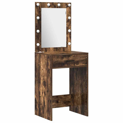 vidaXL Dressing Table Set 3 pcs Smoked Oak Engineered Wood 5