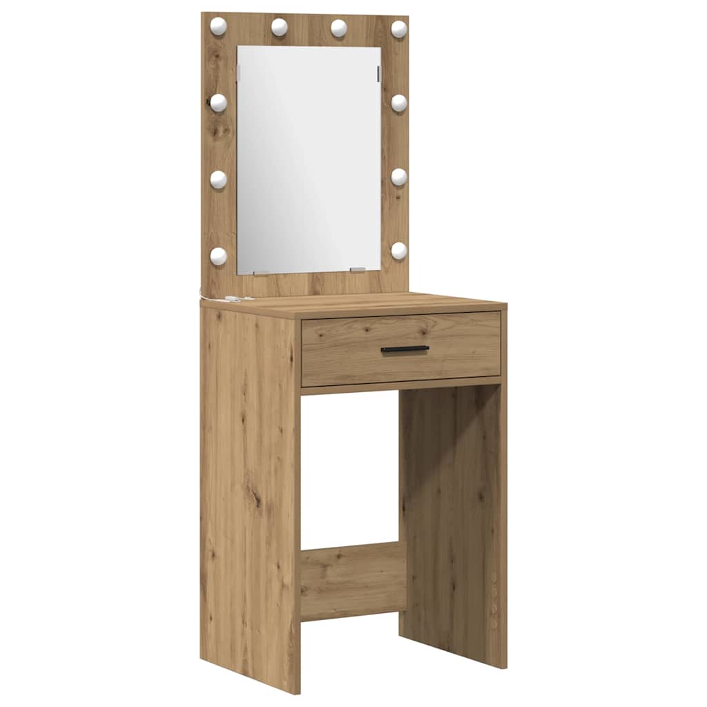 vidaXL Dressing Table Set 3 pcs Artisan Oak Engineered Wood 5