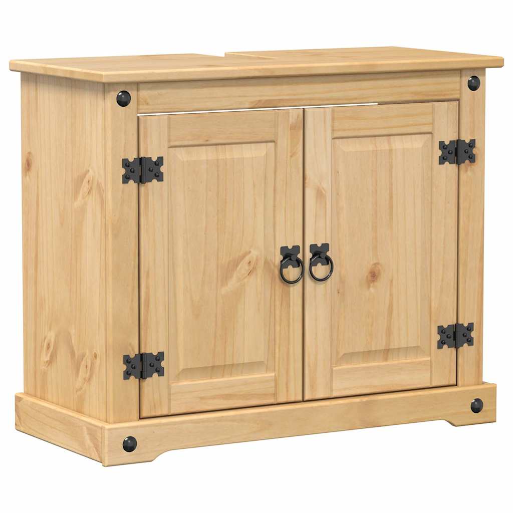 vidaXL 3 Piece Bathroom Furniture Set "Corona" Solid Wood Pine 5