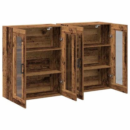 vidaXL Wall Cabinets 2 pcs Old Wood 69.5 x 34 x 90 cm Engineered Wood 5