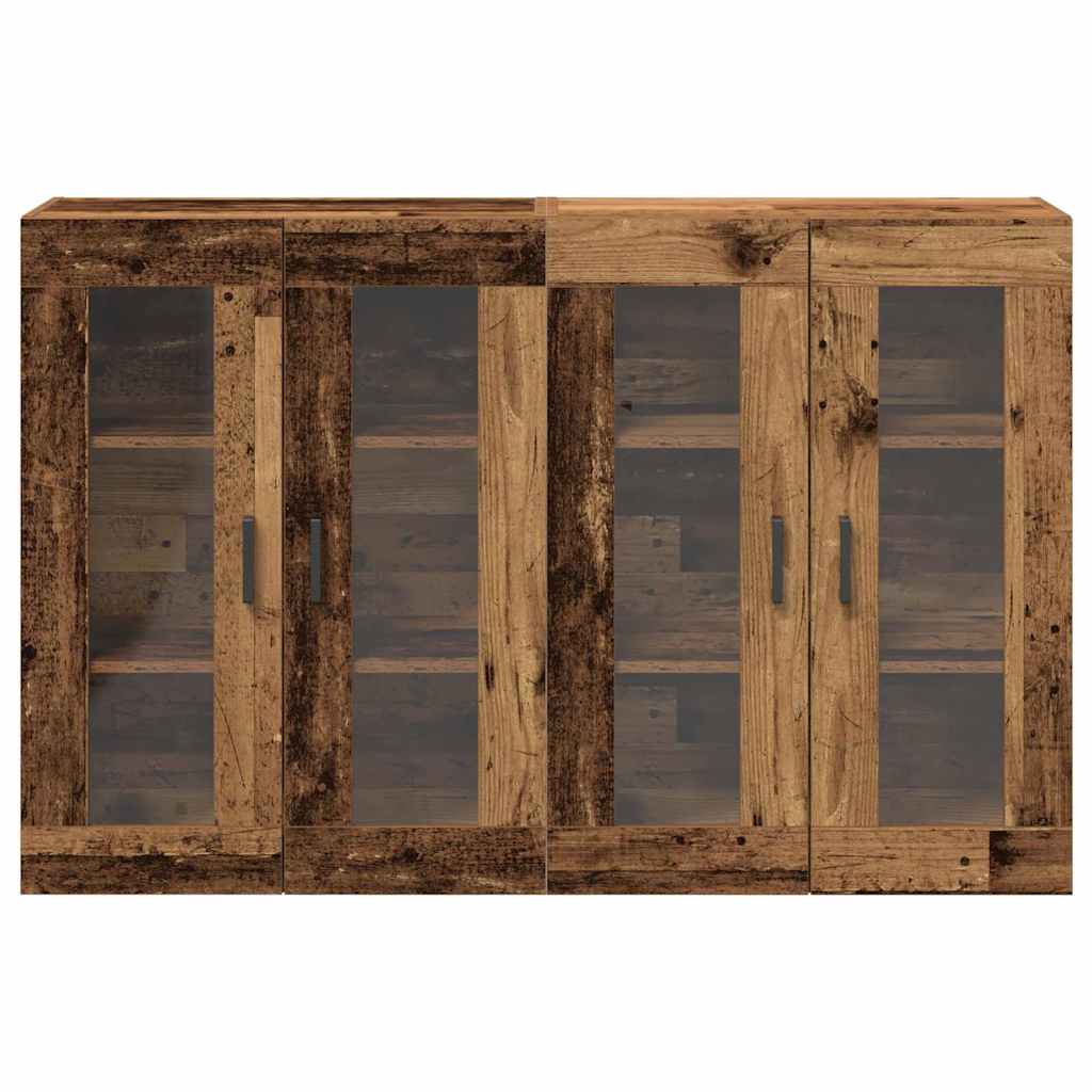 vidaXL Wall Cabinets 2 pcs Old Wood 69.5 x 34 x 90 cm Engineered Wood 6