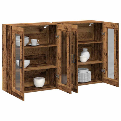 vidaXL Wall Cabinets 2 pcs Old Wood 69.5 x 34 x 90 cm Engineered Wood 3